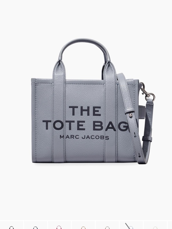 Marc Jacobs Handbags - Marc Jacobs The Tote Bag in Light Gray with Cream Strap